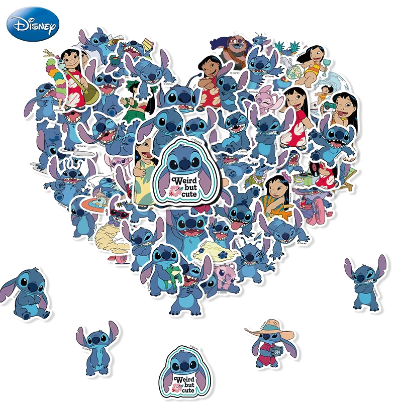 

10/51PCS Disney Cute Lilo & Stitch Scrapbook Stickers Laptop Luggage Skateboard Graffiti Decal Fun Stylish Classic Toys