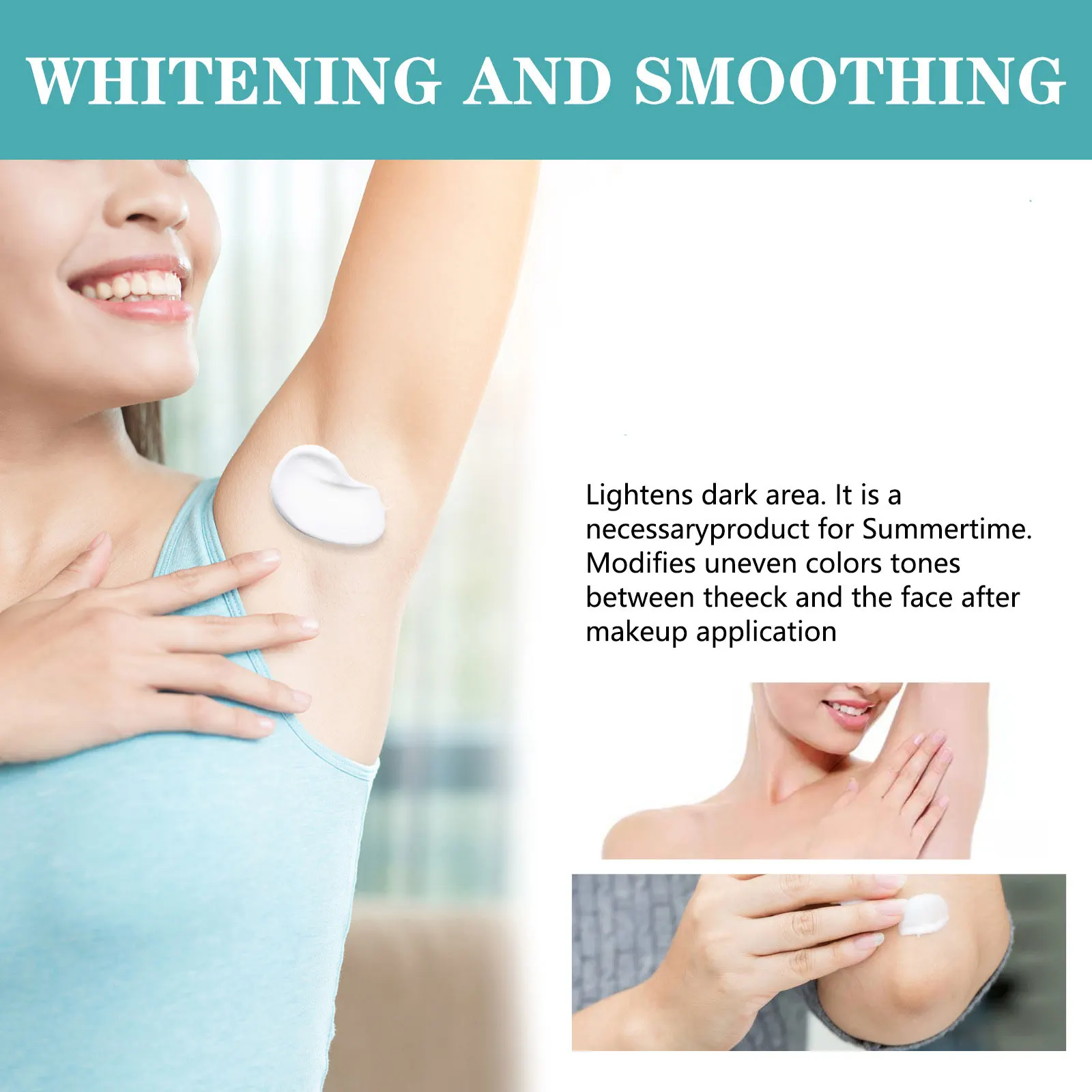 Armpit Whitening Cream Brighten Elbow Knees Joint Bleaching Underarm Fade Hyperpigmentation Melanin Removal Snow Bleach Cream image 2