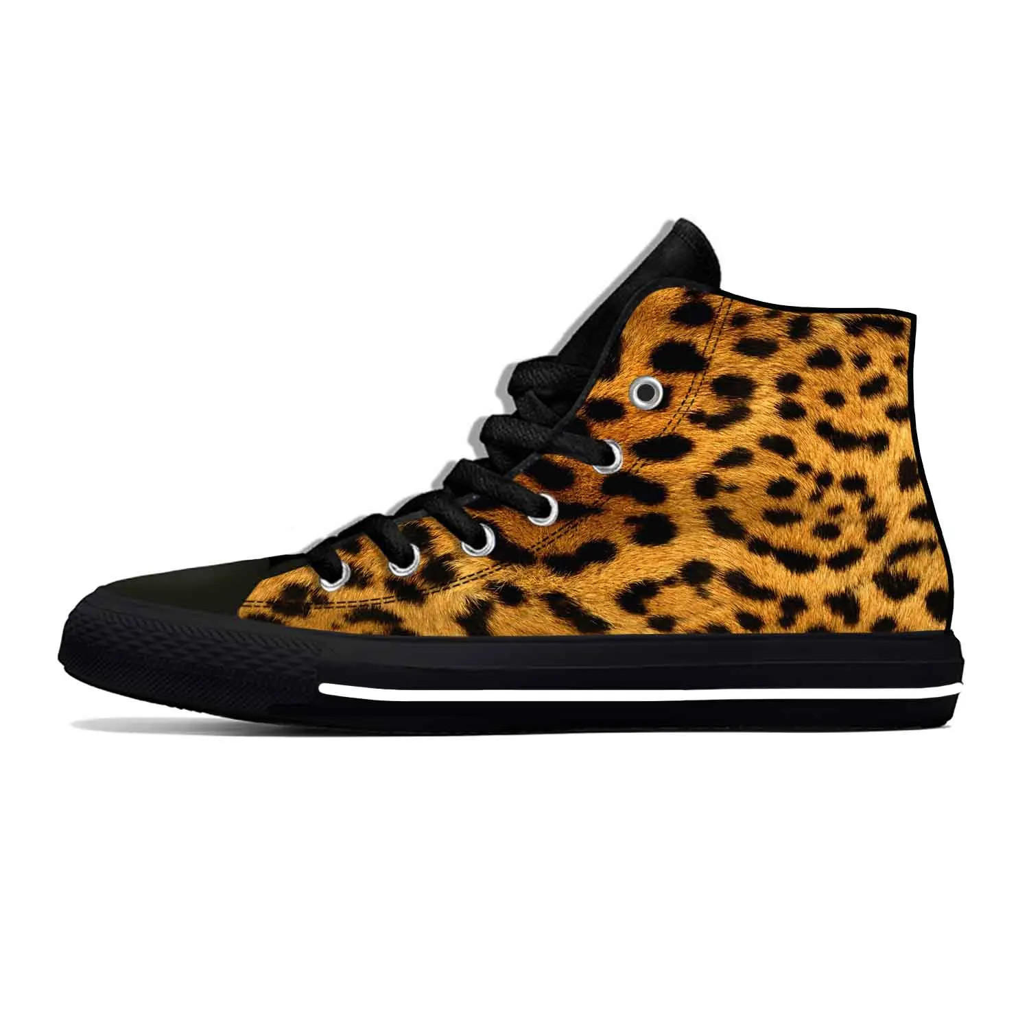 Tier Panther Leoparden muster Haut muster Mode lässig Stoff Schuhe High Top bequeme atmungsaktive 3D-Druck Männer Frauen Turnschuhe