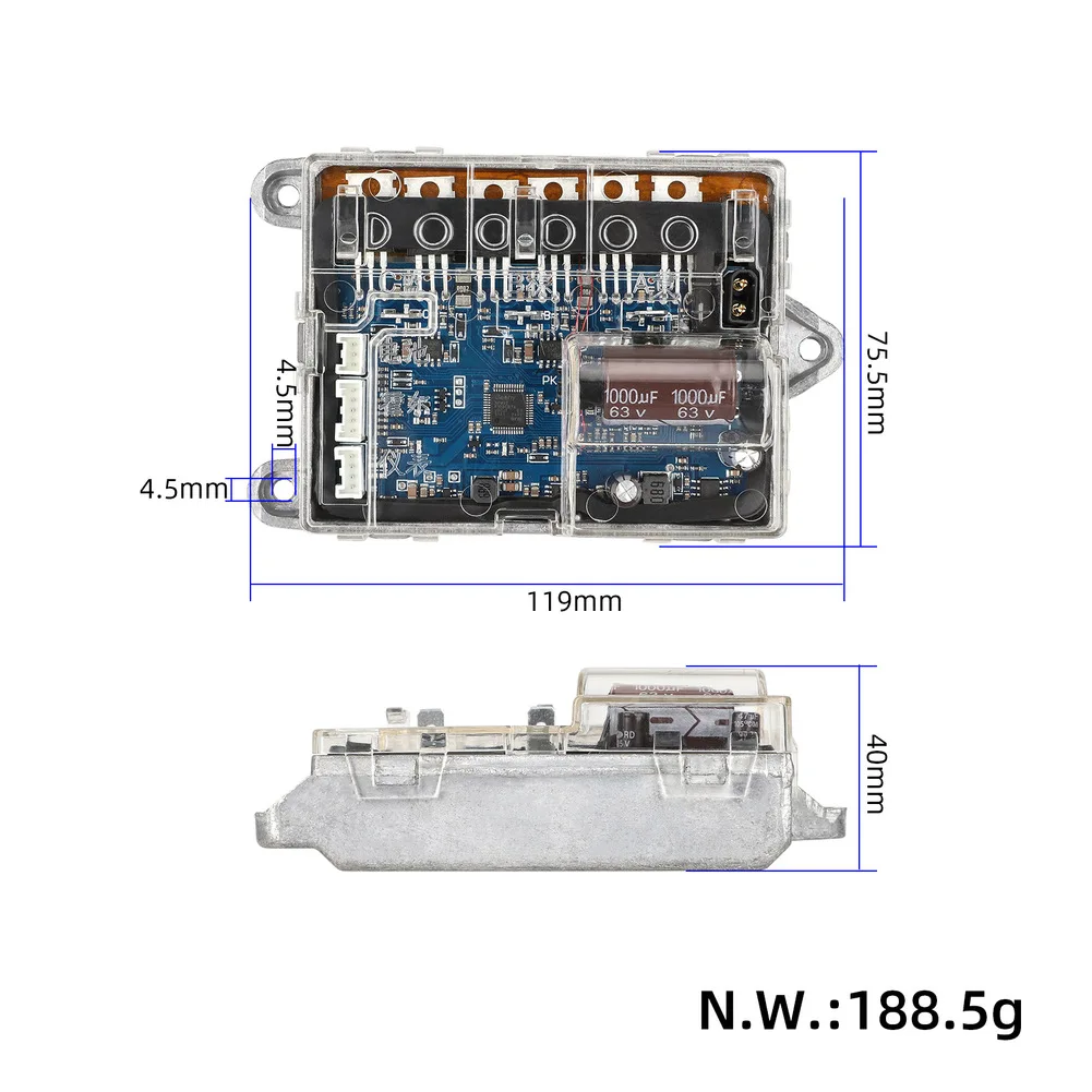 

For Xiaomi -M365/-M365-Pro Electric Scooters Scooter Controller Silver Aluminum Compact Agile High-Speed Performance