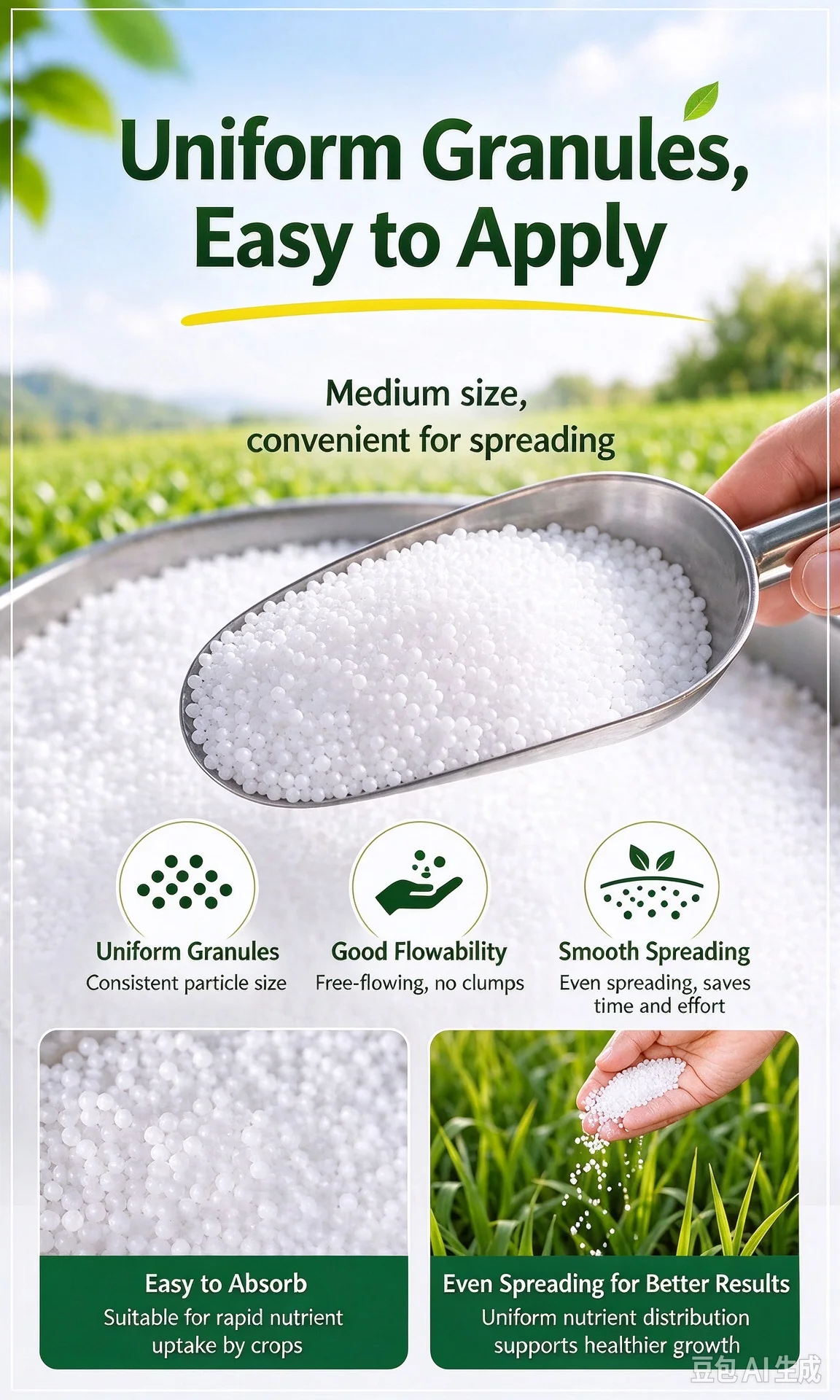 High Quality Urea N46.4% Fertilizer Agricultural Nitrogen Fertilizer Carbamide Fast Acting Fertilizer High Purity Carbamide
