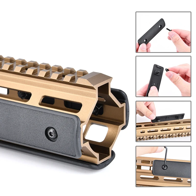 3CPS KeyMod Schienenpaneel-Kit aus Nylon-Kunststoff, taktisches Zubehör, kompatibel mit M4 AR15 HK416 für Airsoft-Spielzeugwaffen