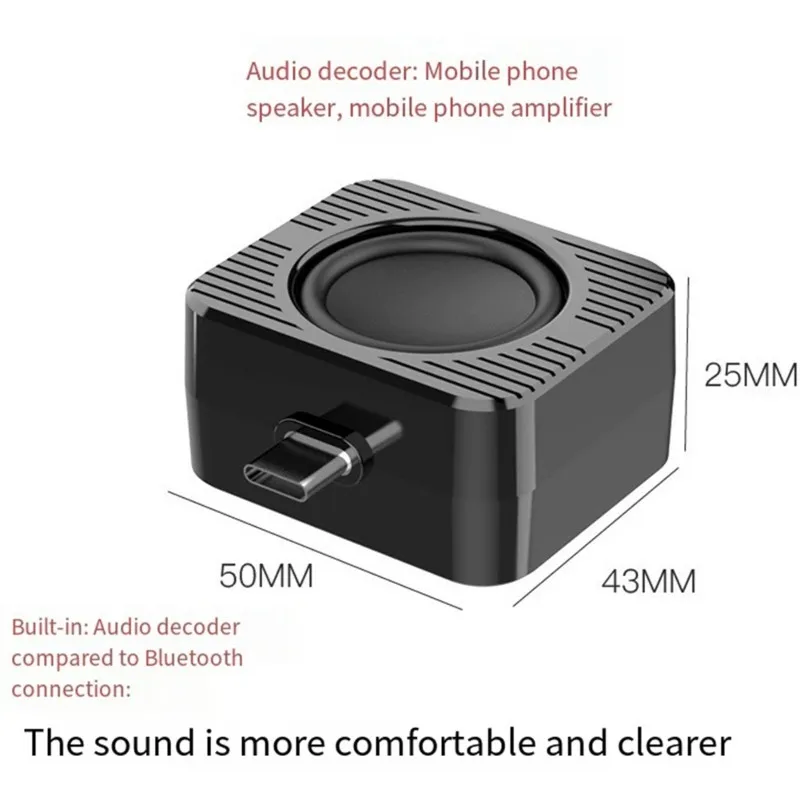DTB7 Portable Mini Speaker High Volume External Amplifier for Phone Laptop Tablet Direct Plug Design 3W 300mAh