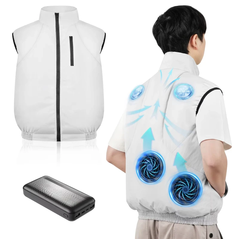 Semiconductor refrigeration summer cooling vest water-cooled ice pack air conditioner 100% polyester men's summer clothing