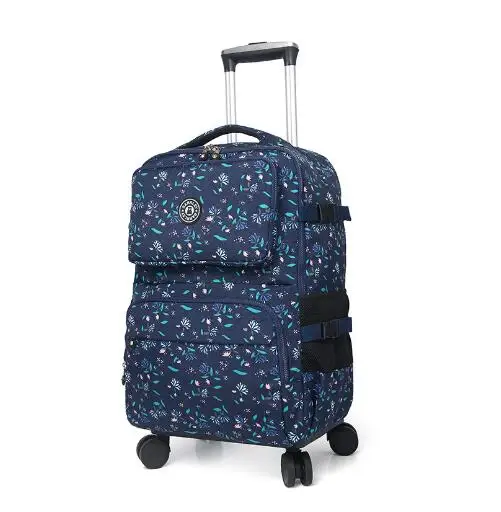 Travel Luggage Suitcase Wheeled Bag for Women Hand Luggage Bag Women oxford Travel Trolley Bags 22 Inc Rolling Luggage Backpack