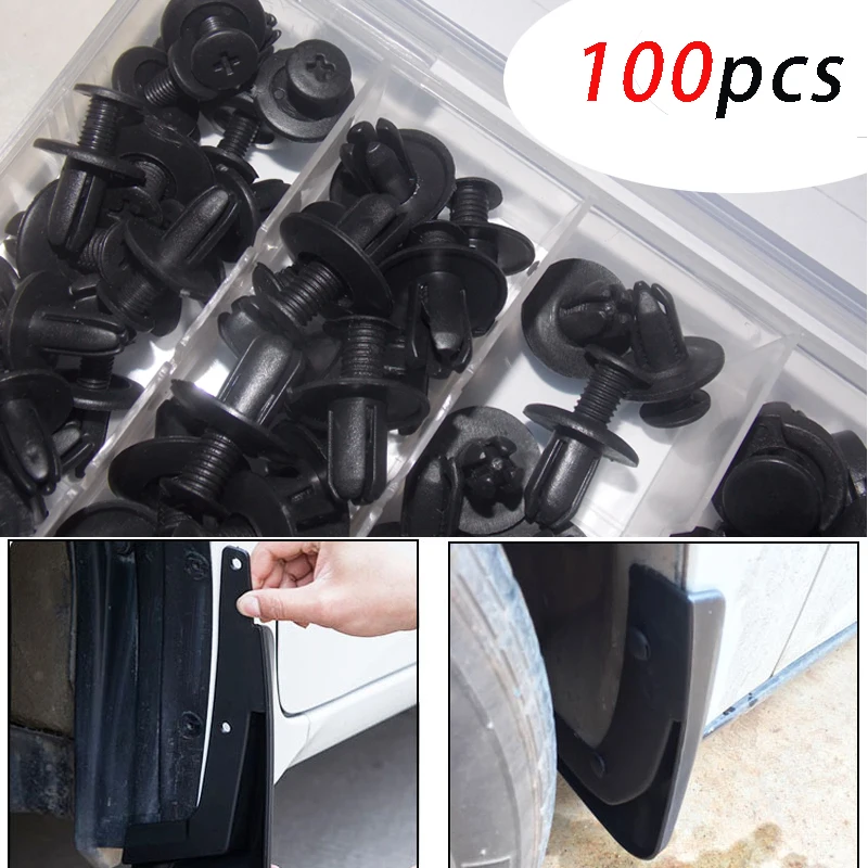 100pcs Mixed Car Plastic Clips Auto Fixing Door Closer Pin Removing Retainer Rivet Screws Disassembly Tools For Removal Products