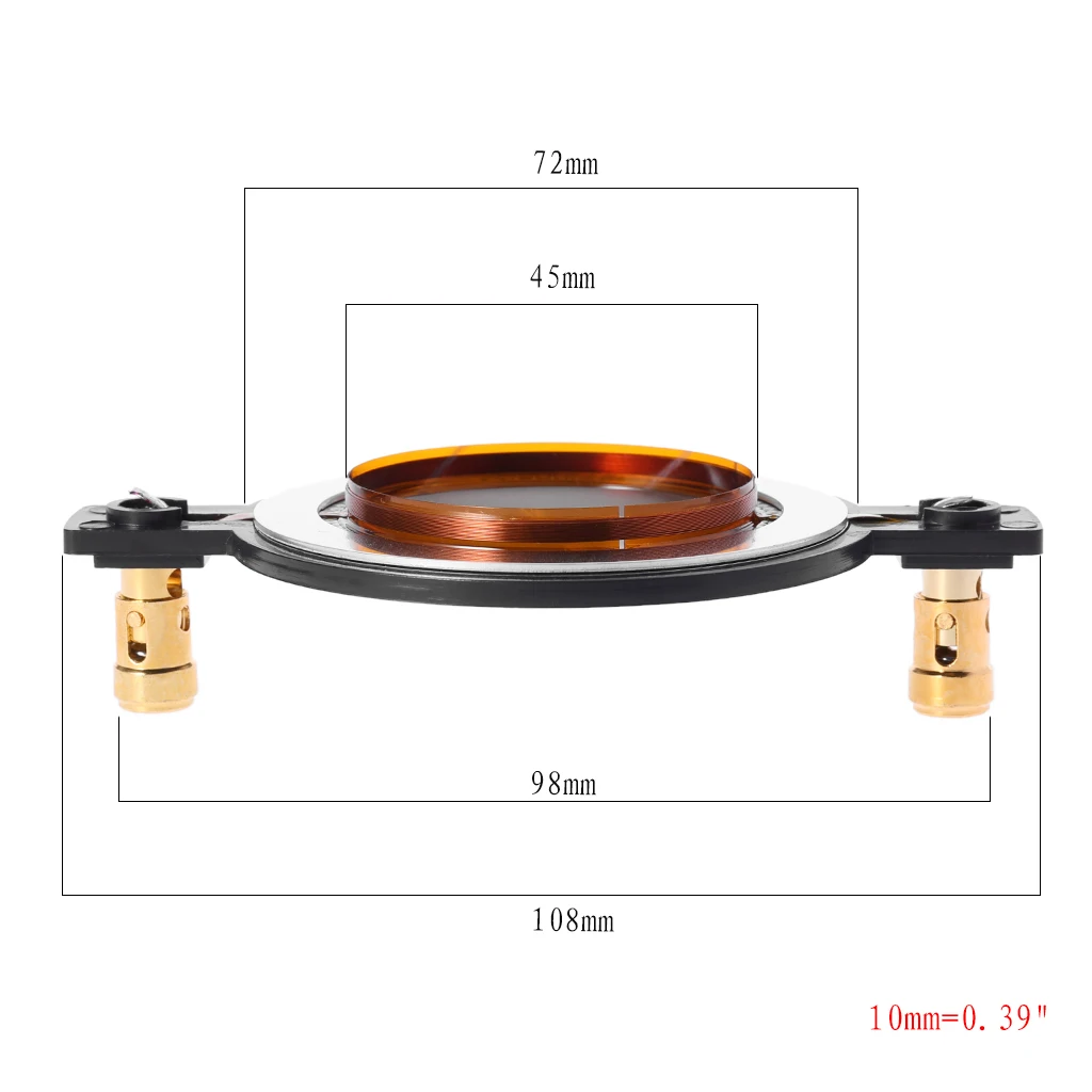 Speaker Titanium Film 34.5 44.5 51.5 72 74 Core Tweeter Voice Coil Membrane Titanium Film Treble Speaker Repair DIY Parts