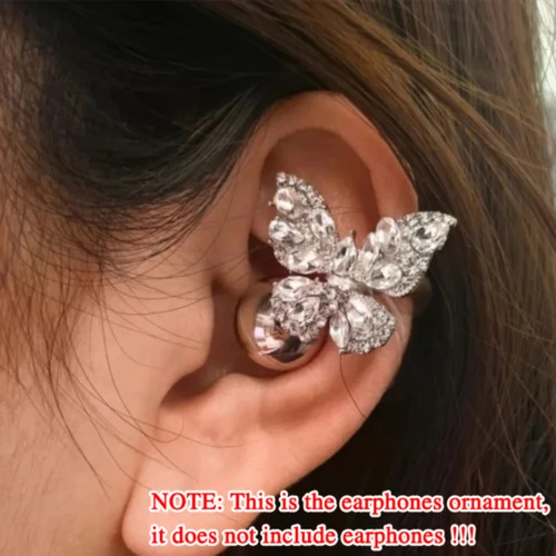 Imagen 2 del producto 2025 nuevos accesorios personalizables de Clip de oreja de diamante Flash, dijes de auriculares de circón para auriculares OWS, joyería de moda, regalo para mujeres