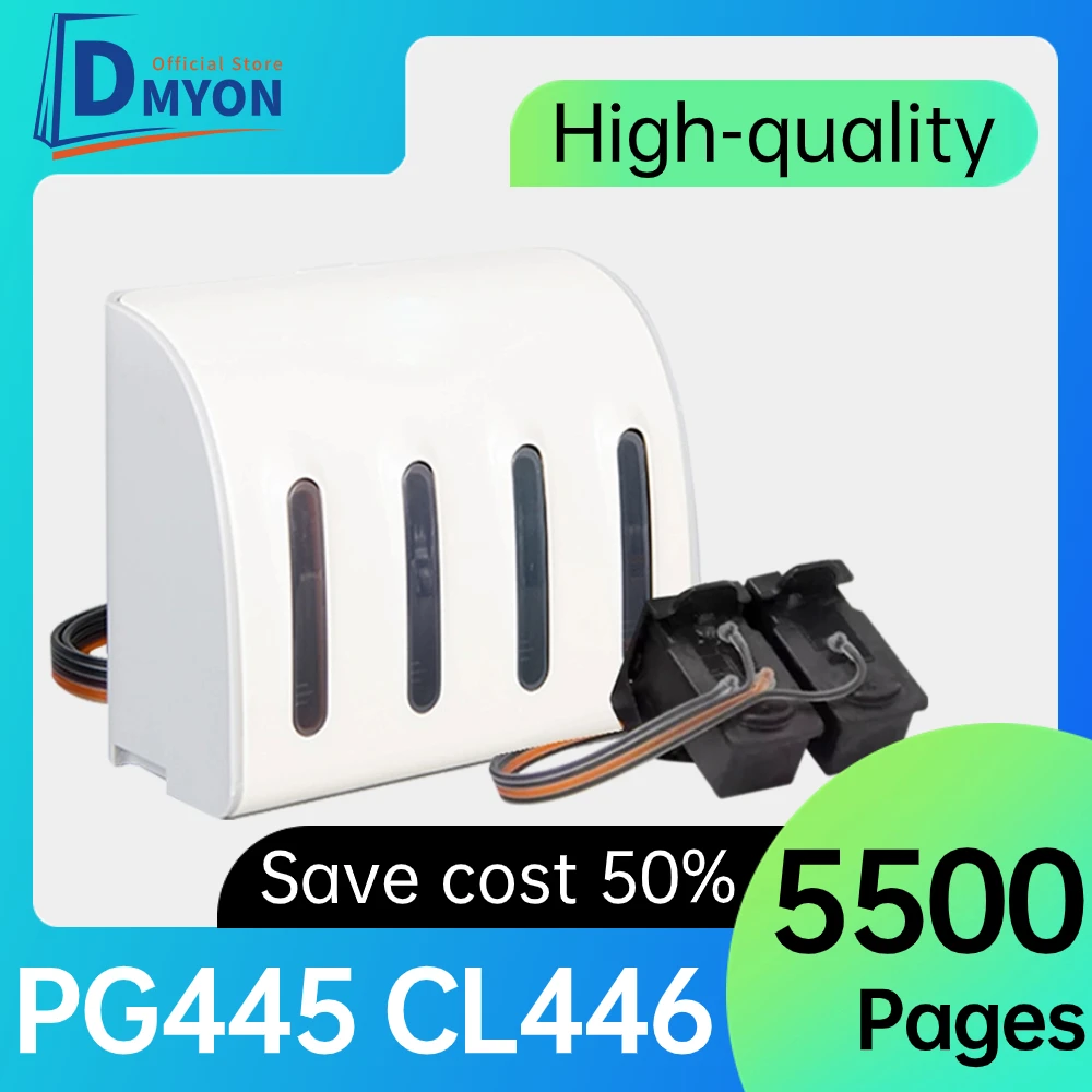 

DMYON Compatible for Canon PG445 CL446 Continuous Ink Supply System MG2440 MG2540 MG2940 MG2942 MG2944 Printer Cartridge