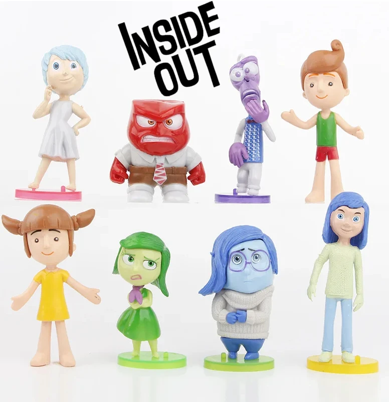 

1set/8pcs Inside Out 2 Hands Do Cartoon Animation Around The Doll Toy Model Cake Decoration Table Ornaments Gifts Wholesale