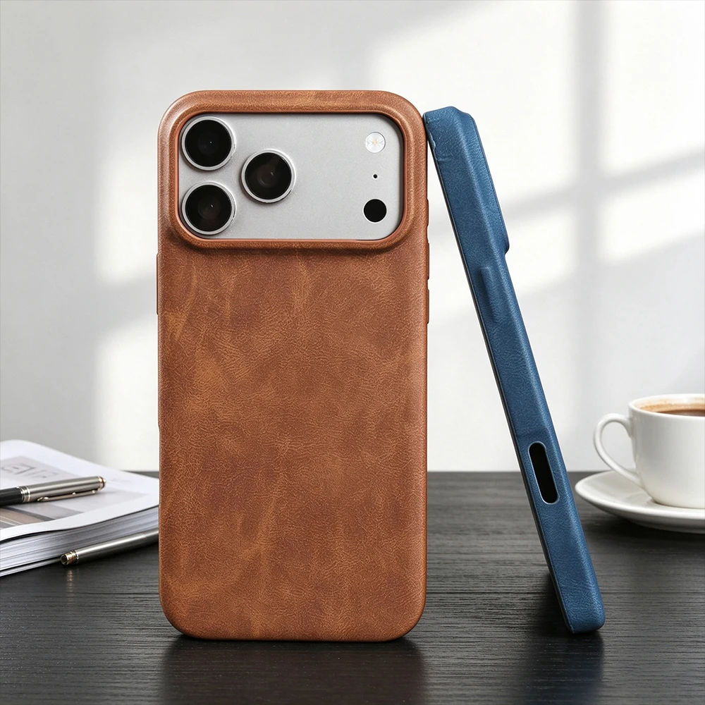 Premium Skin Leather Case For iphone 15 16 17 18 Pro Max 18Pro 15Pro 16Pro 17Pro Max Phone Case Back Cover Shockproof Funda Para