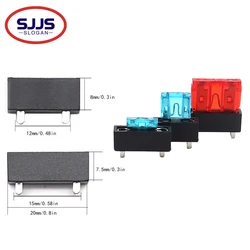 【10-5PCS】Micro Mini Small Medium 250V Car Blade Fuse Holder 4Pin Plastic Clip Fuse Seat PCB Panel Mount Insurance Blocks Safety