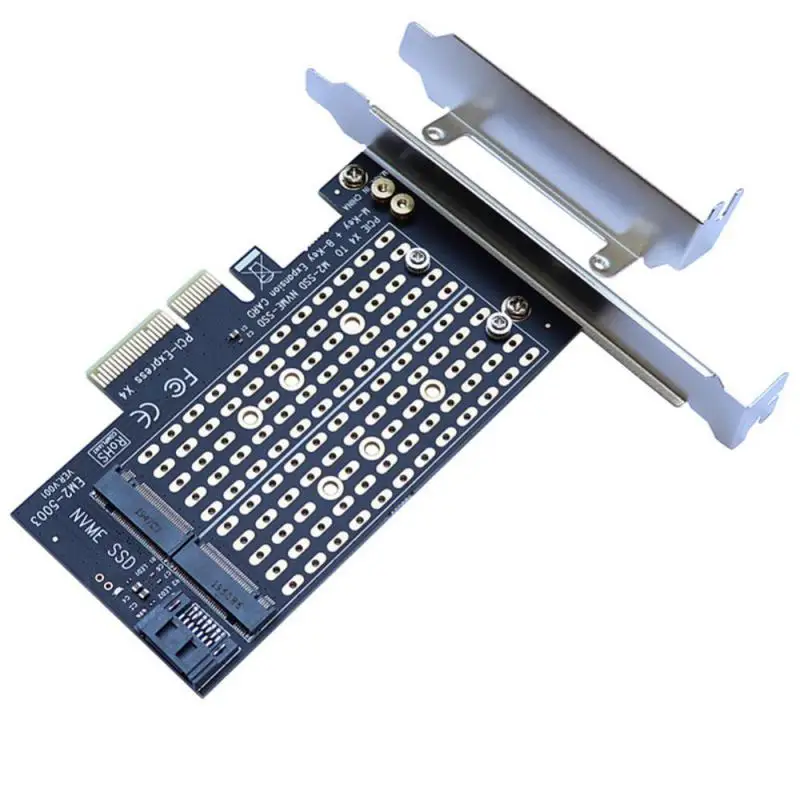 Single/Dual Port M.2 NVME NGFF To Pcie 4x Adapter Board B/M Key interface Support PCI Express 3.0 2230 2242 2260 2280 M.2 SSD