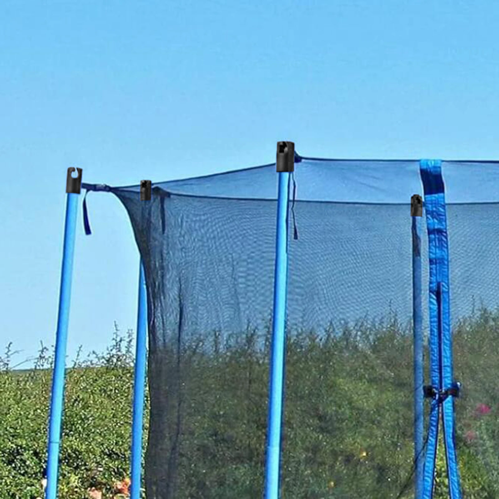 トランポリンエンクロージャポールキャップ、フラットスチールシ - Kids Outdoor Trampoline のレビューと価格