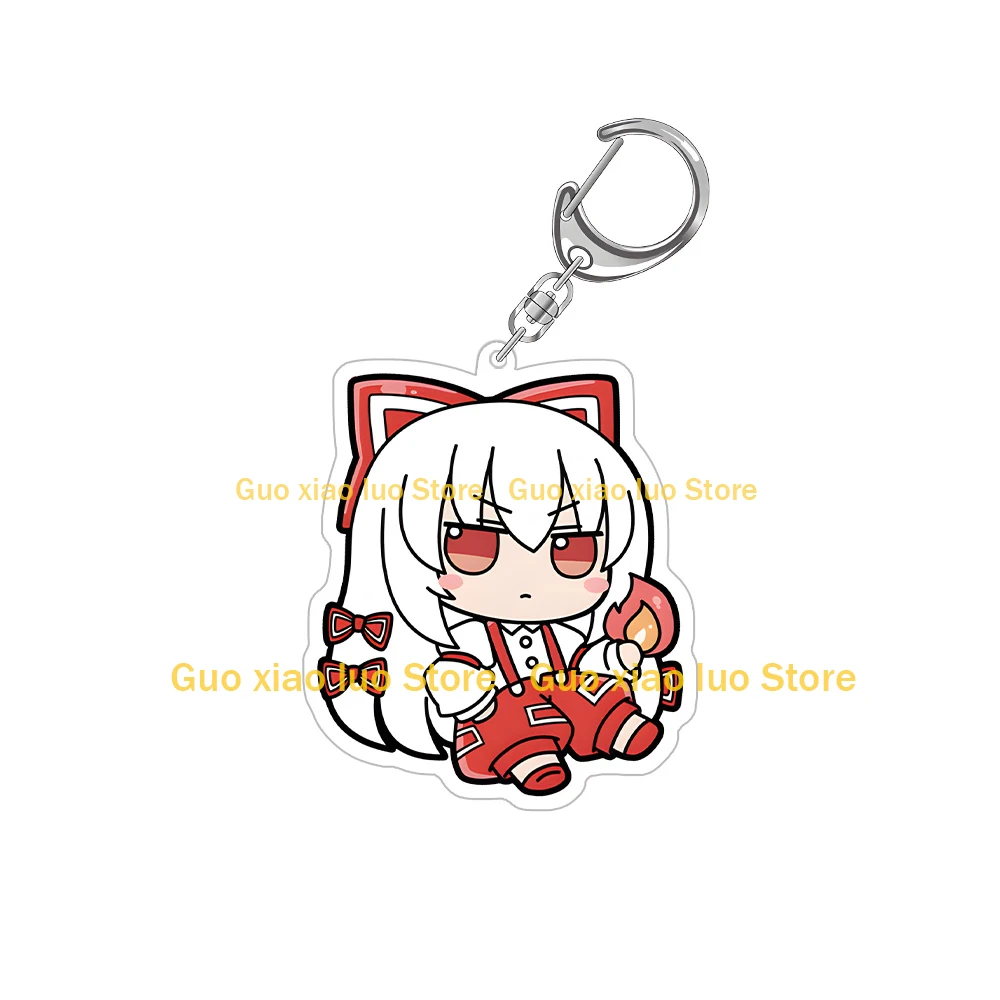 Touhou Project Reimu Hakurei Marisa Kirisame Patchouli Knowledge Remilia Scarlet Flandre Scarlet Chibi أنيمي سلسلة مفاتيح مصنوعة من الأكريليك