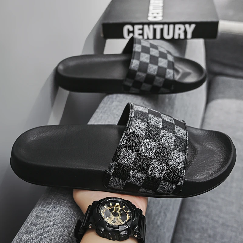 Zapatillas de hombre 2025, ropa exterior de verano, zapatillas de playa informales antideslizantes y antiolor para hombre