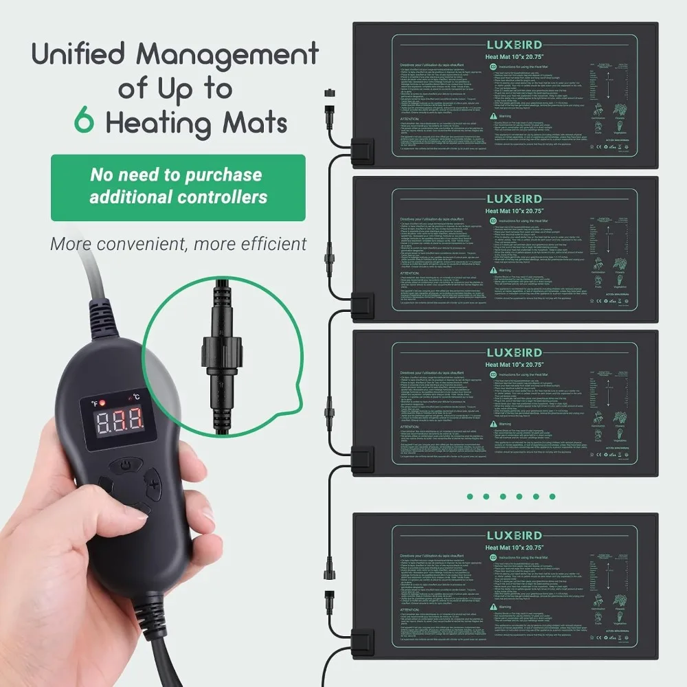 6 Pack 30W Seedling Heat Mats 10