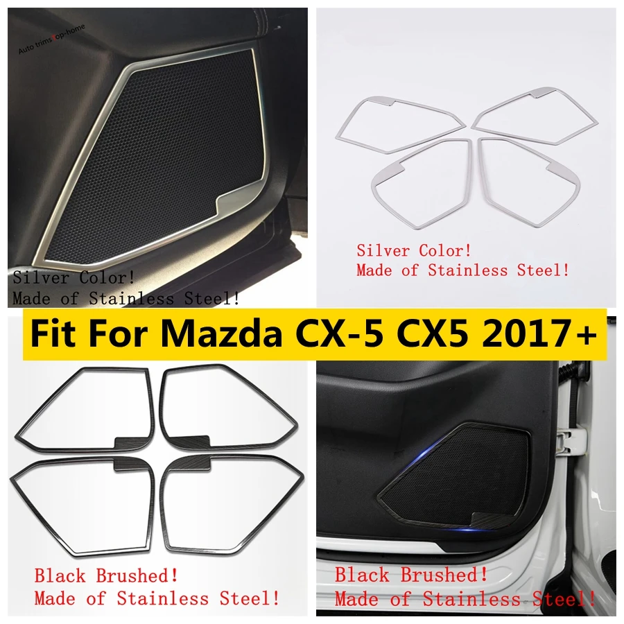 

Inner Door Stereo Speaker Audio Loudspeaker Sound Decoration Frame Cover Trim Fit For Mazda CX-5 CX5 2017 - 2024 Car Accessories