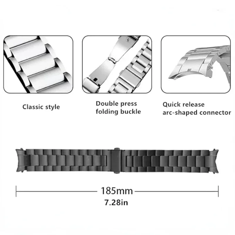 Titanium Metal Strap For Samsung Galaxy Watch 6 Classic 47mm 46mm 43mm Pro 45mm Light Bracelet Belt Watch 7/6/5/4 44mm 40mm Band