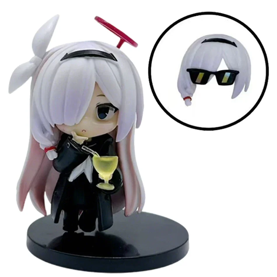 Anime Prana mignon Q Version 8CM bleu archives Figure bureau debout Posture Animation modèle jouet cadeau Collection ornements PVC