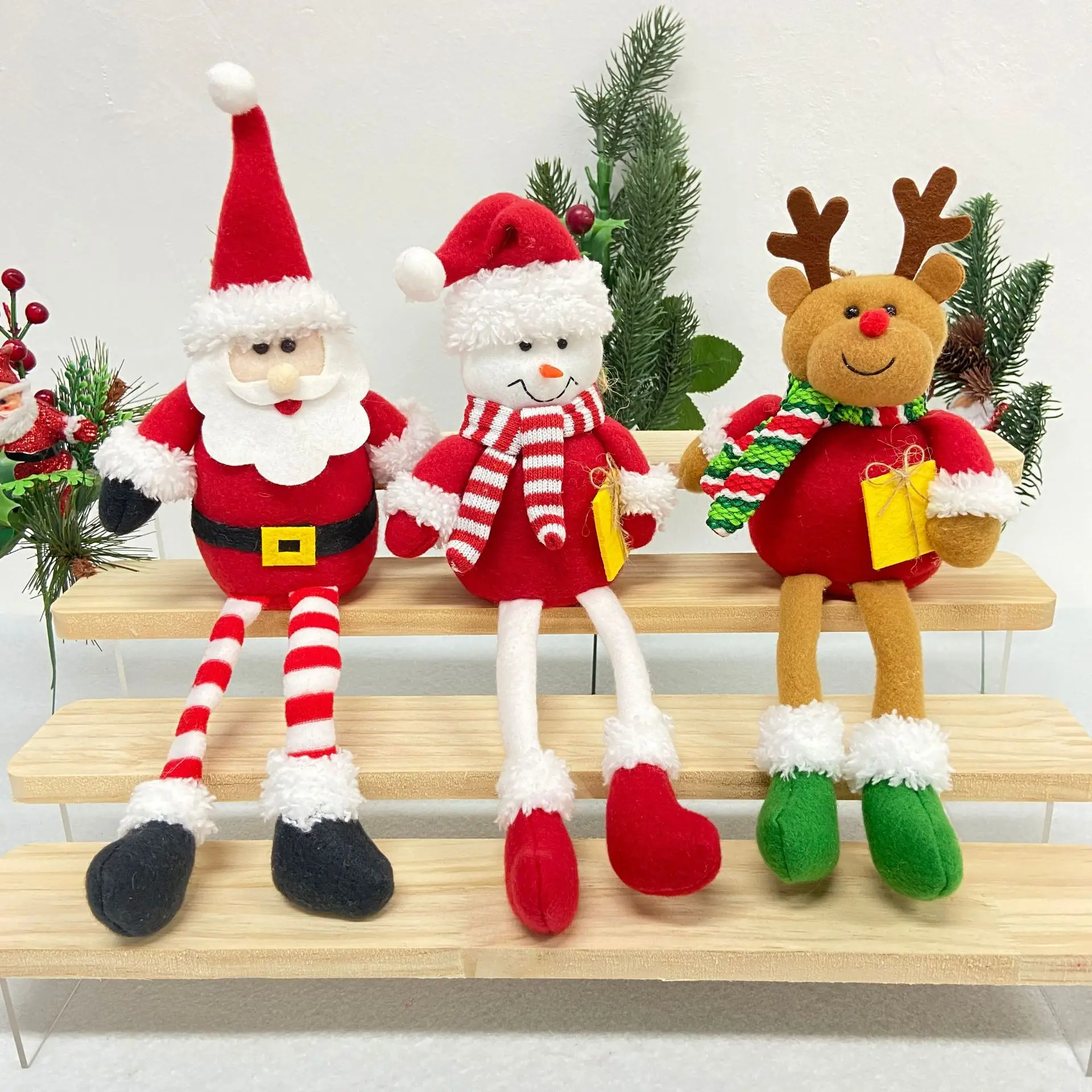 Merry Christmas Hanging Ornaments Lovely Plush Doll Santa Claus Snowman  Reindeer Pendant Xmas Tree DIY Decoration 2026 New Year - Image 3