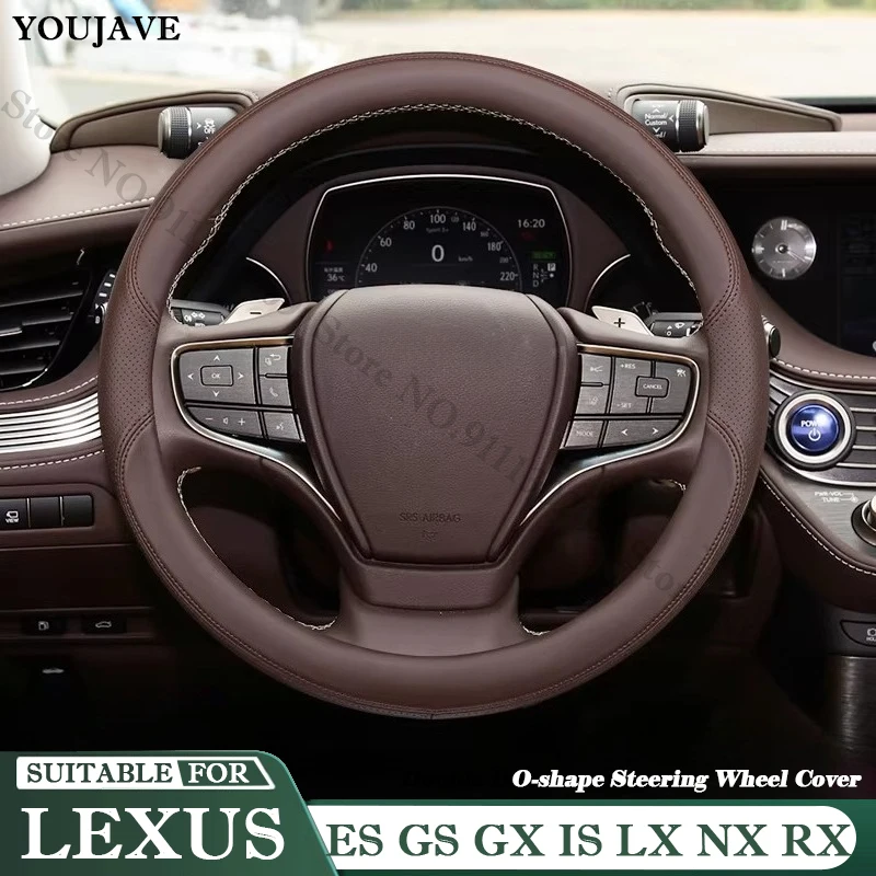 

For Lexus CT ES GS GX IS LM LS LX NX RX UX TX Ultra Thin Leather Car Steering Wheel Cover Anti Slip Auto Decoration Accessories