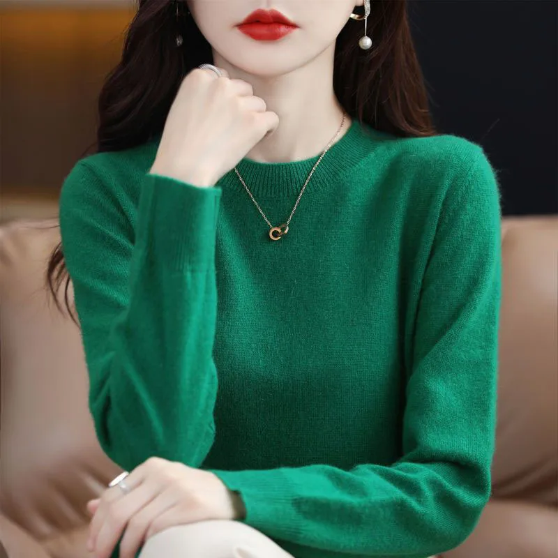 Xpqbb New Cashmere Sweater Women Korean Fashion O Neck Knitted Pullover Woman Sweaters Solid Casual Loose Warm Jumper Tops