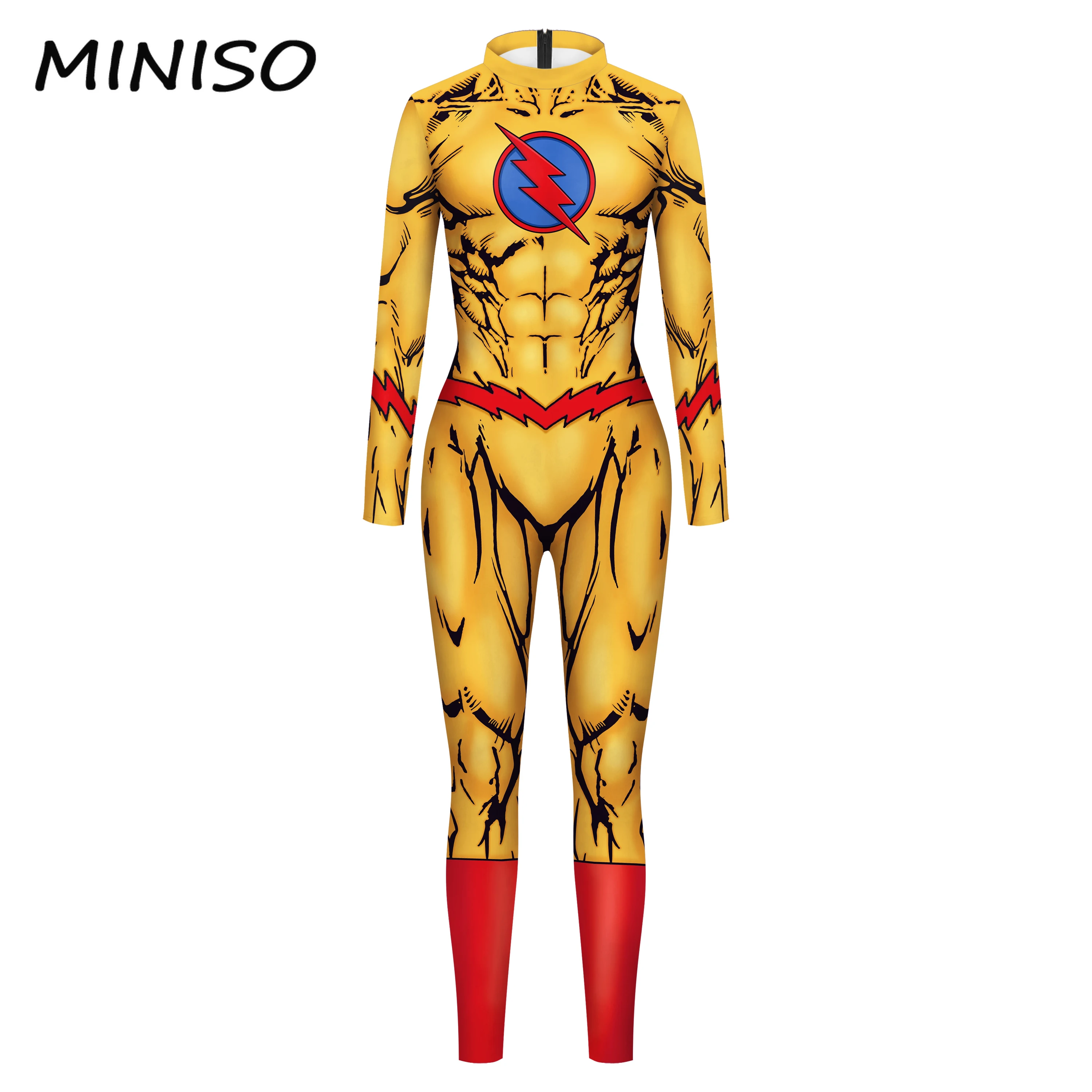 MINISO-Costume de Cosplay du Film The Flash pour Homme, Combinaison de ixd'Halloween, Habillage, Lanterne Verte, Vêtements de Batterie Zentai