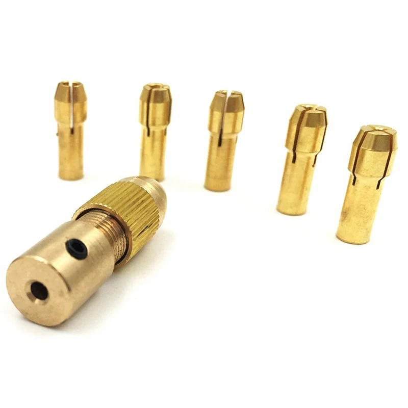 

1 Set 2.35mm/3.17mm Brass Drills Chuck Tools Accessories 0.5mm 1.0mm 1.5mm 2.5mm 3.0mm/3.2mm Mini Electric Drill Clamp