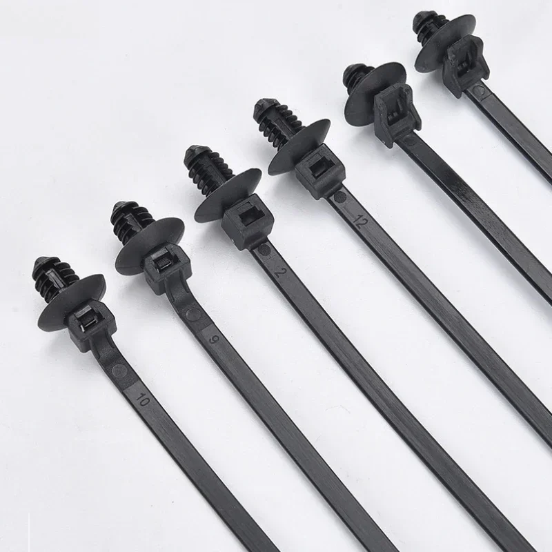 Car Nylon Tie Wrap Cable Fixed Fastener Clips  Strap Self-Locking Nylon Cable Ties Car Hose Fastening Zip Fixed Strong Practical