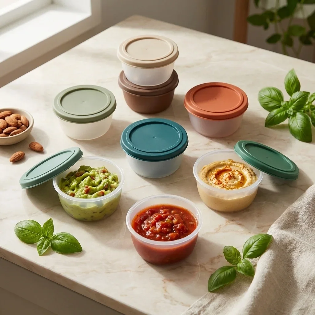 2/6 Pcs 50ml Seasoning Sauce Storage Container With Lid Reusable Leakk-proof Sauce Box Portable Snack Fruit Food Storage Box