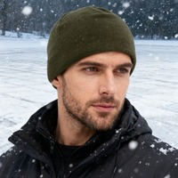 1-5PCS Unisex Warm Winter Skull Cap Soft Polar Fleece Beanie Windproof Ski Hat Thick Outdoor Cap for Men and Women