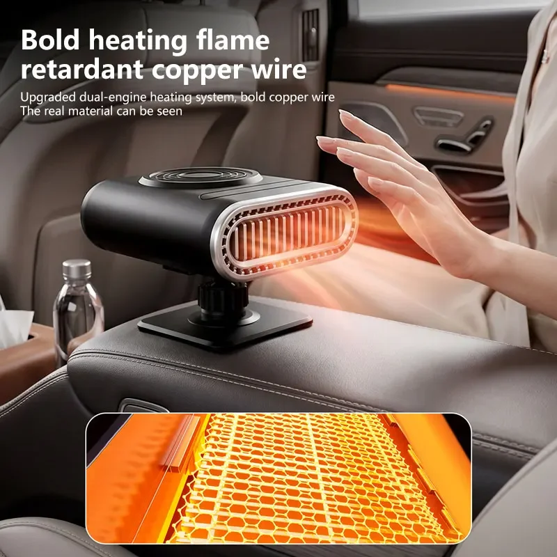 Lenovo ThinkPlus Portable Car Heater/Fan 12V Black Heating and Cooling Functions Fast Defrosting and Demisting Quiet Operation