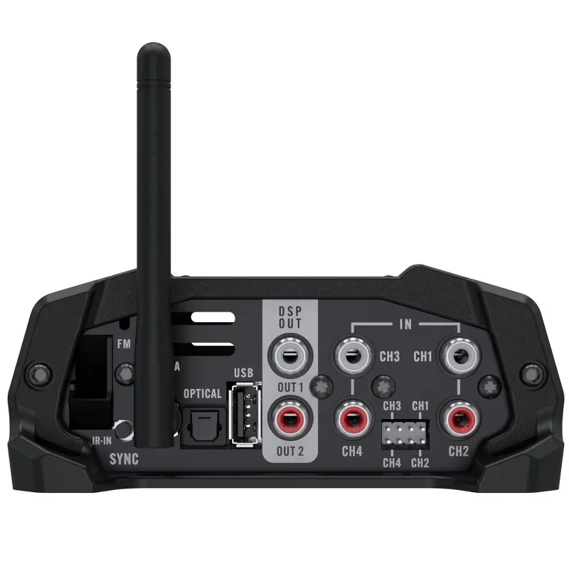 POPULAR DSPlayer 400x4 - Todo en Uno, Amplificador con DSP, BT, APP, Radio FM, Entradas RCA/Alto/Infra-rojo, Salida Procesada