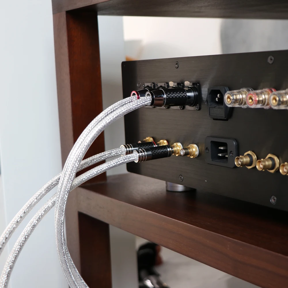Paar Reines Silber RCA-Kabel Sterling Silber Signalkabel Kohlefaser XLR-Kabel Verbindungskabel Audio-Kabel PSS Reines Silber – Detail 8