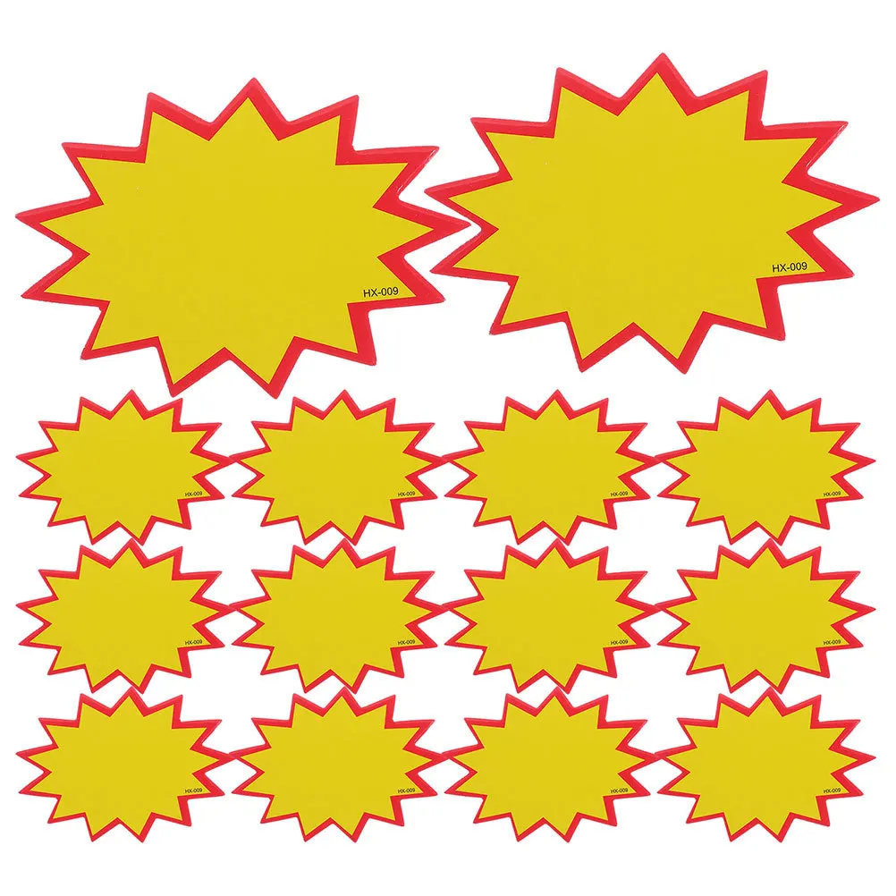 

300Pcs Supermarket Price Tags Reusable Paper Labels Bright Visible for Store Retail Shop Mall Garage Sale Display Signage