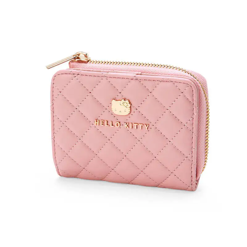 Hello Kitty süße Geldbörse Damen Sanrio Geldbörsen Freizeit Reißverschluss Melody Kartenhalter Kuromi Münzfach Cartoon bedruckte Clutch Case