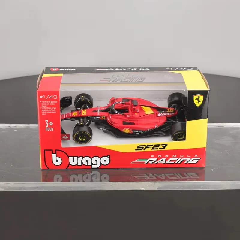 New Product In Stock Bburago F1 1:43 Ferrari Sf-23 Monza Livery Version Alloy Miniature Diecast Model Italian Grand Prix Car Toy