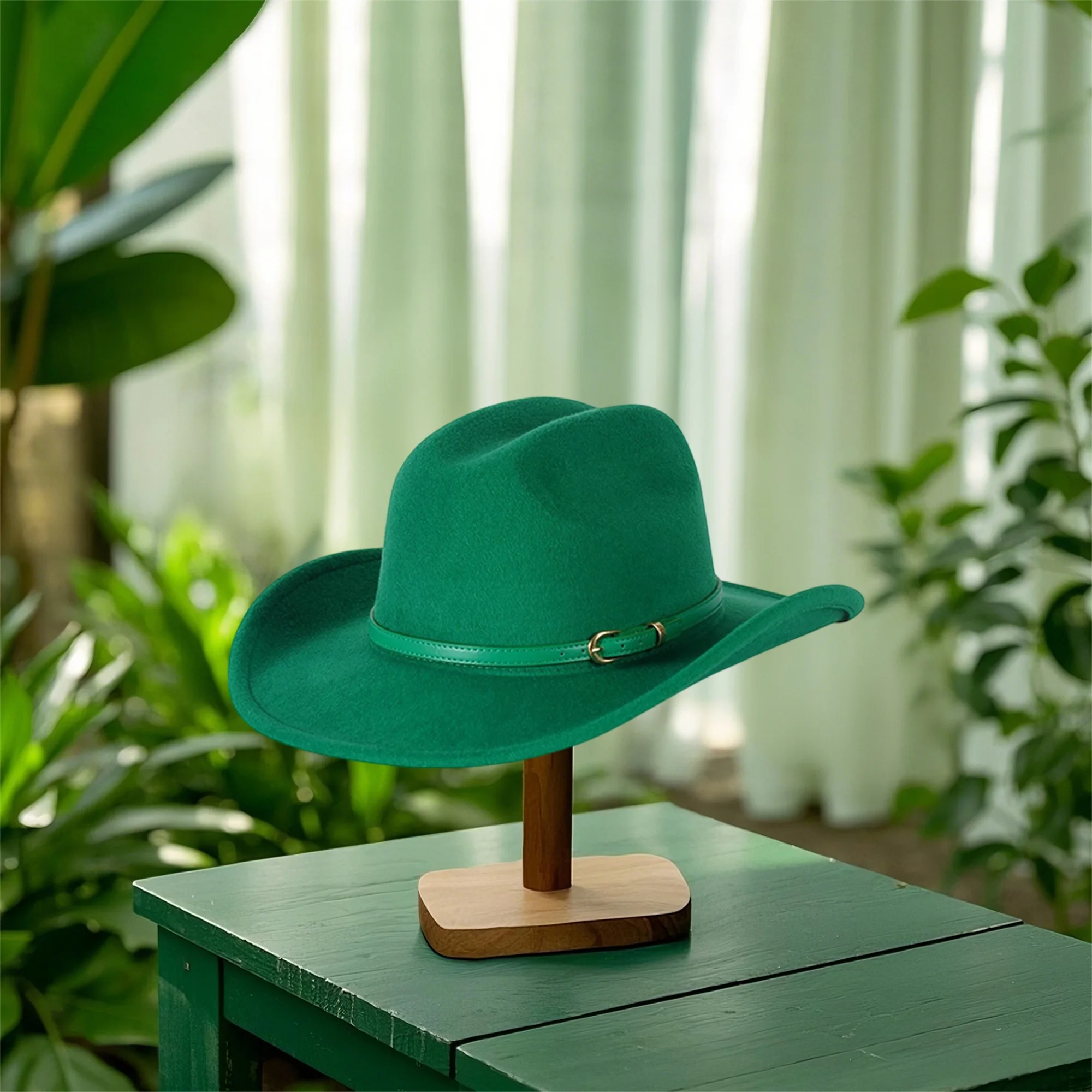 

Шерстяная шляпа Fedora в винтажном стиле с кожаным ремешком для женщин и мужчин — классическая ковбойская кепка в стиле вестерн для мероприятий и вечеринок на открытом воздухе