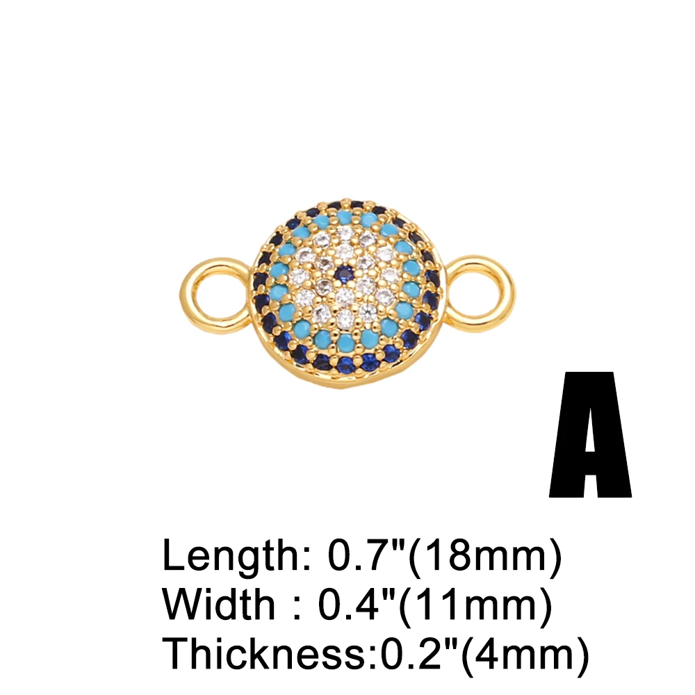 OCESRIO White Crystal enamel Heart Knot Charms for Bracelet Copper Gold Plated CZ Virgin Mary accesorios de joyería chma290