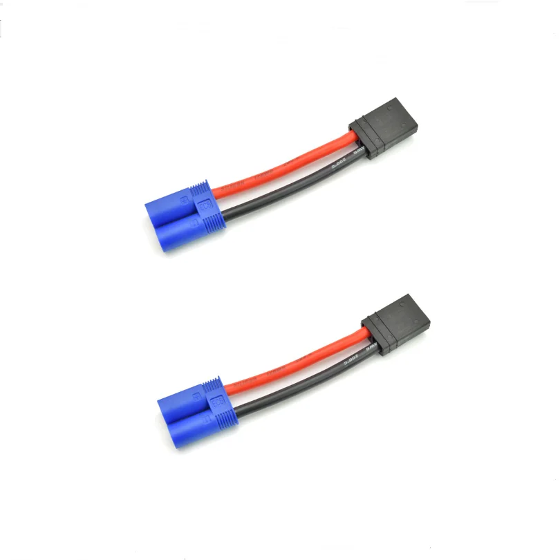 2Pcs 12awg 4cm TRX Male Female toTamiya Deans EC3 EC5 XT60 XT90 With Cover Male Female Connector Adaptor Plug for Rc Battery ESC