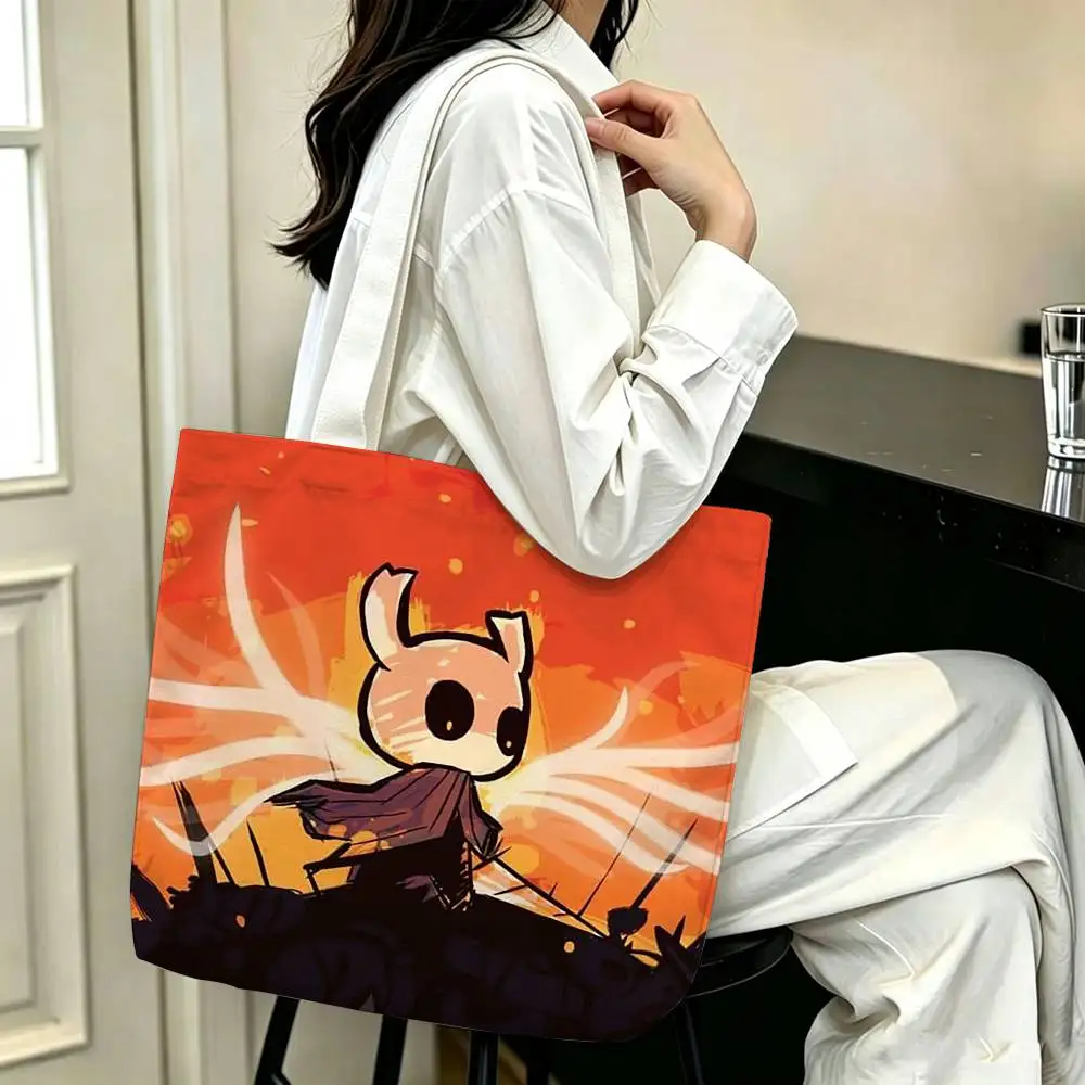 GAME The H-ollow K-Knight   Printed Canvas Tote Bag Shoulder Bag Commuter Mommy Shopping Bag