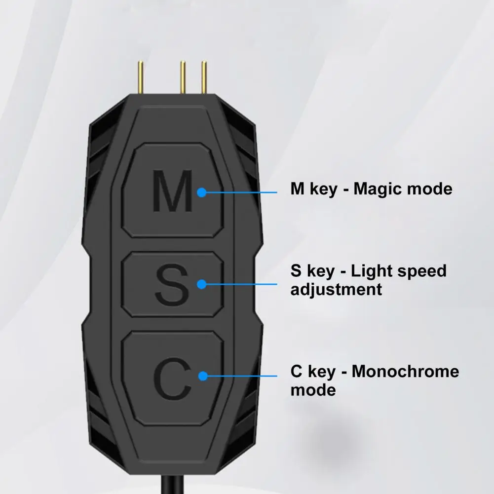 Argb Controller with 14 Remote Adjustable 3pin Argb Controller with Remote Control Sata Power Supply for Color Changing Modes Pc