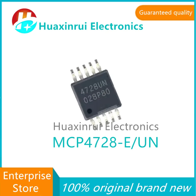 MCP4728-E/UN MSOP-10 100% original brand new silk screen 4728UN rail to rail 12 bit DAC digital to analog converter chip MCP4728