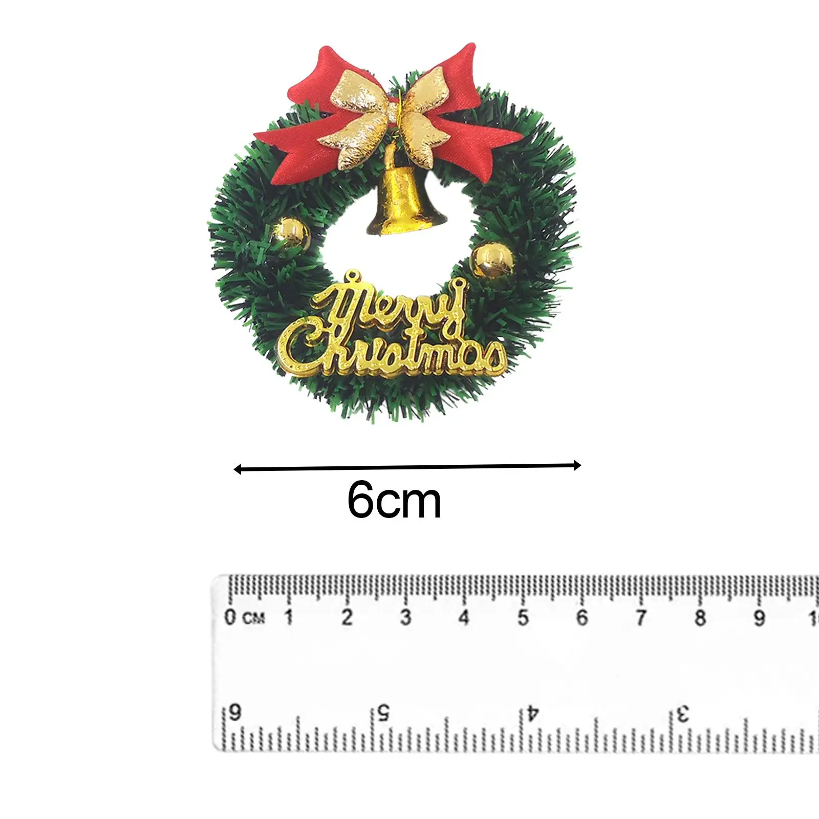 2x Christmas Wreath Pretend Toy Props Ornaments Miniature for Dollhouse Doll Life