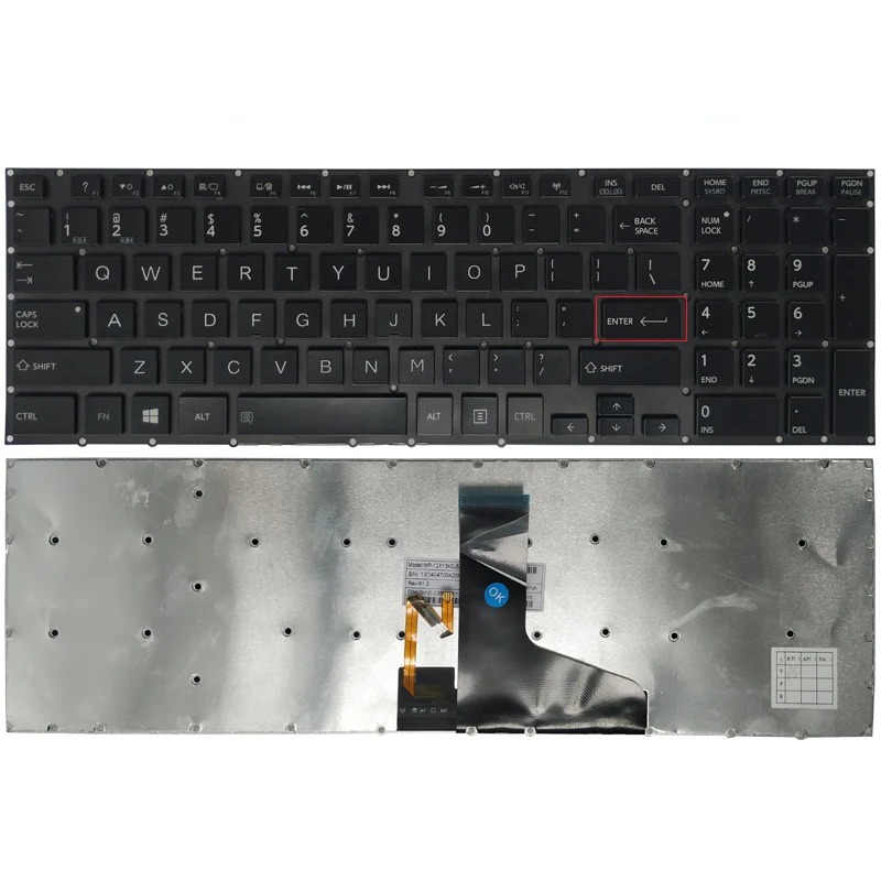 Imagem -03 - Teclado Retroiluminado para Satélite Toshiba Russo Francês Nós P50-a P50t-a P55-a P50-b P55t-a P70-a X70-a X70-a X70-b P75a Novo