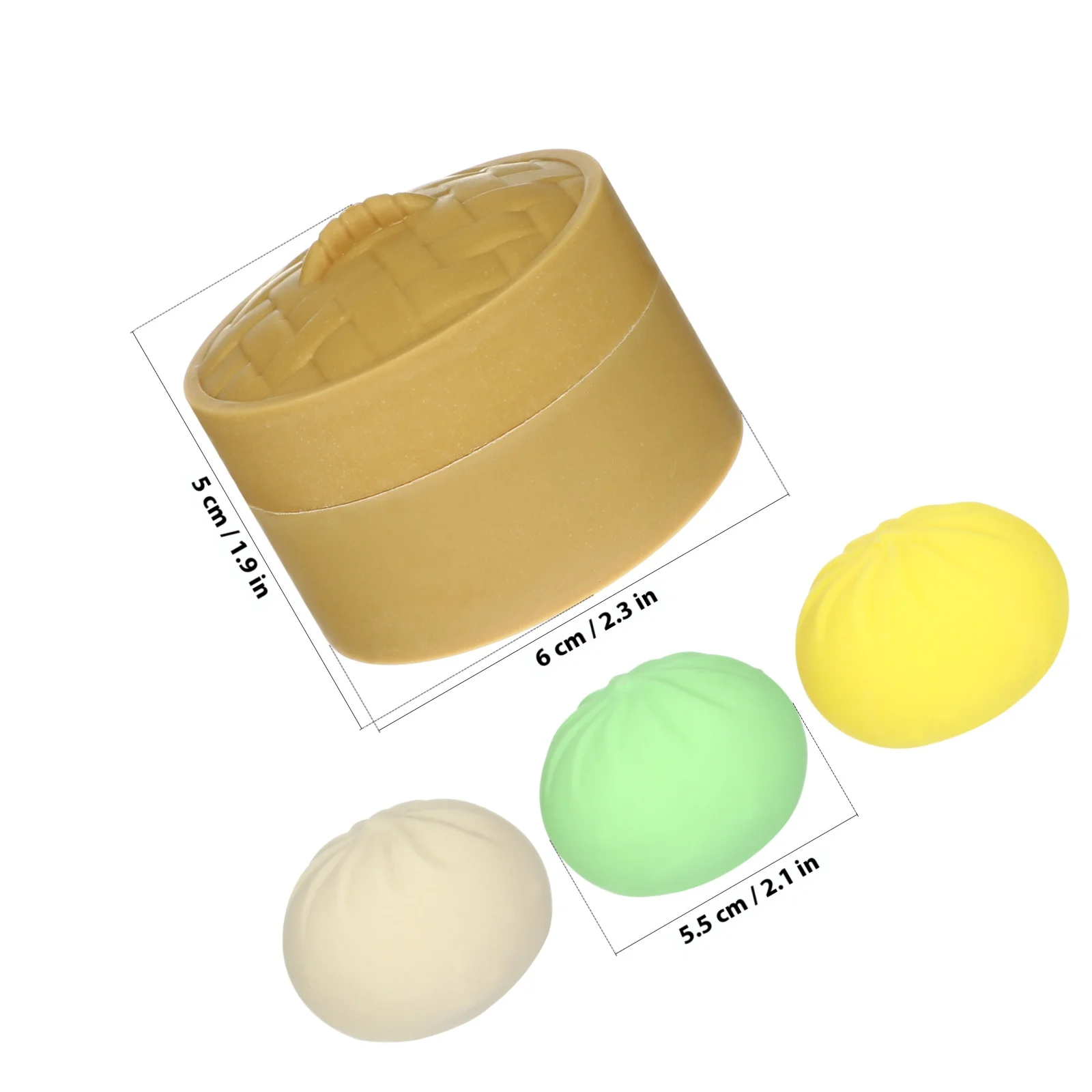 Set di 3 Pezzi di Giocattoli Antistress a Forma di Ravioli per Bambini, Esercizio Manuale e Decompressione