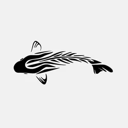 Car Stickers Fun Tribal Carp Fishing Motorcycle Window Decals Pvc Waterproof Sunscreen.