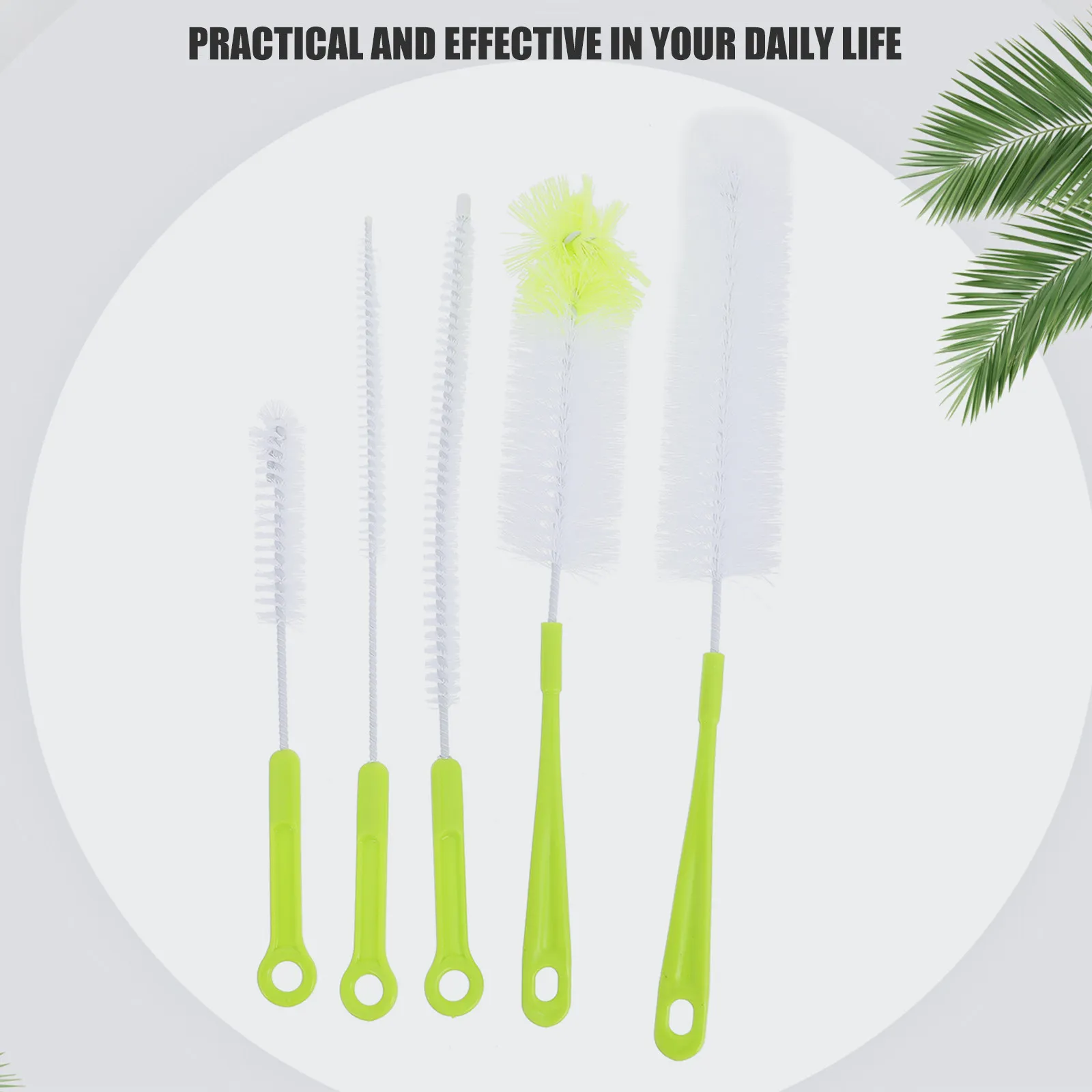 

5Pcs Bottle Brush Long Handle Milk Bottle Cleaner for Bottles Cups Kettles Wine Pot Cleaning Tool Effective Stubborn Stains