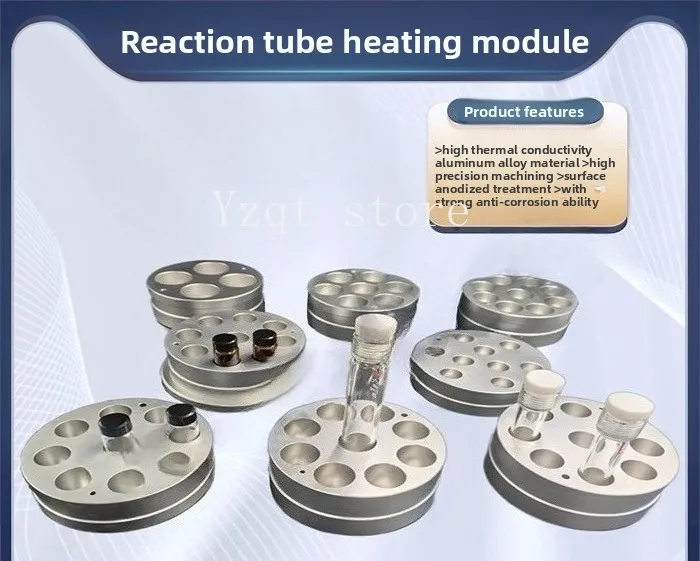 Parallel reactor tube heating aluminum block metal   reaction tube  test tube heating module
